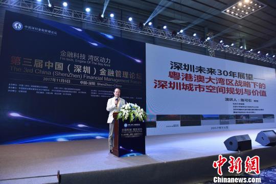 著名城市規劃設計師陳可石教授在第三屆中國(深圳)金融管理論壇演講 鄭小紅 攝
